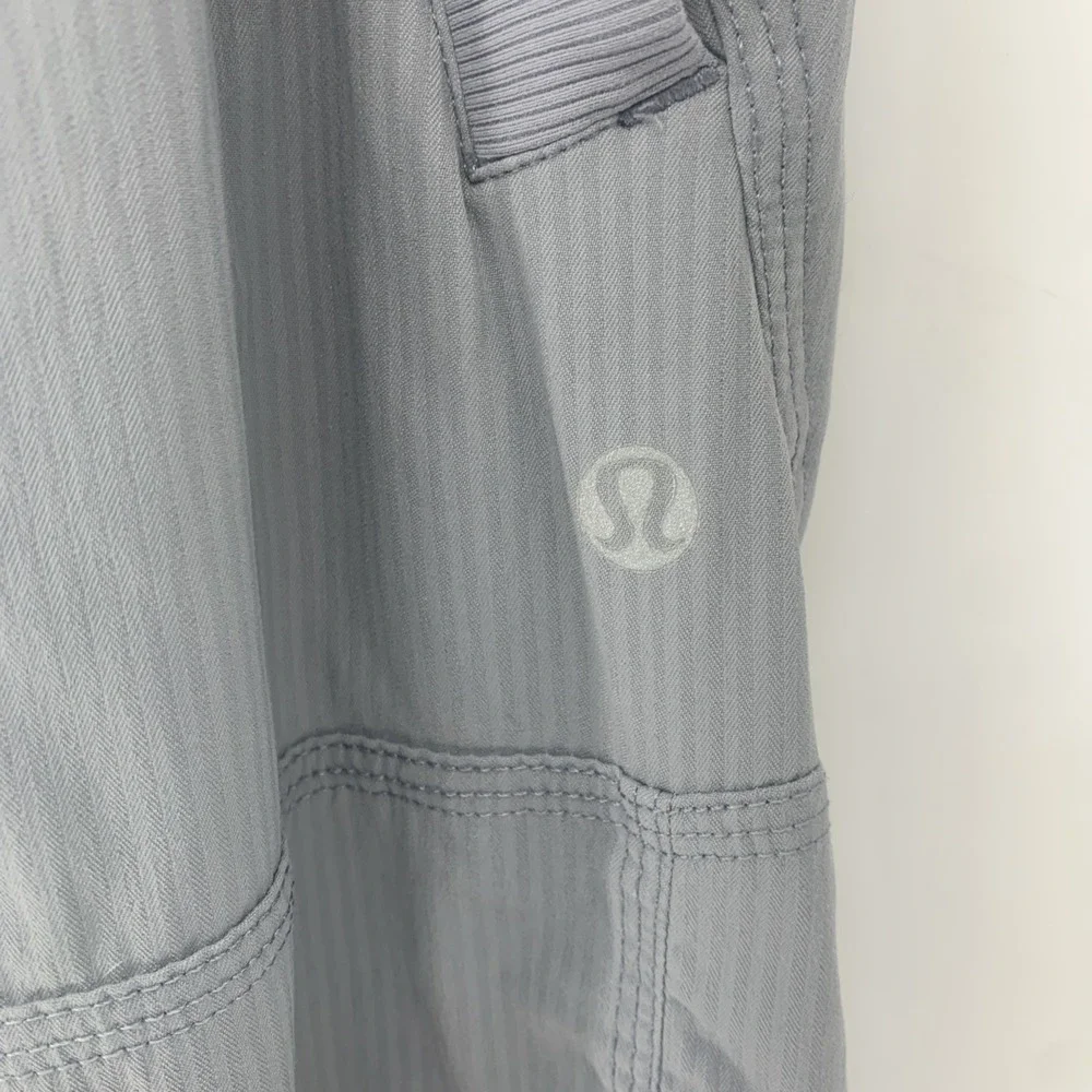 Lululemon Women's Pants Studio Ruched Gray  Size 4 Drawstring Hem Athletic